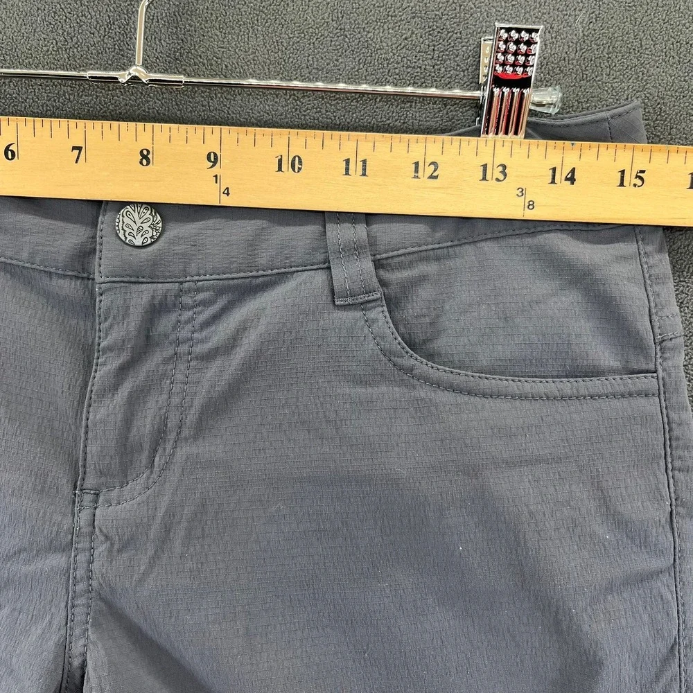 Prana Zion Shorts Womens 4 Gray Hiking Cargo Ripstop Stretch Outdoor Casual